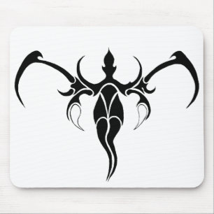 Mousepad Mandalá Tribal Ornado Preto e Branco de Elefante