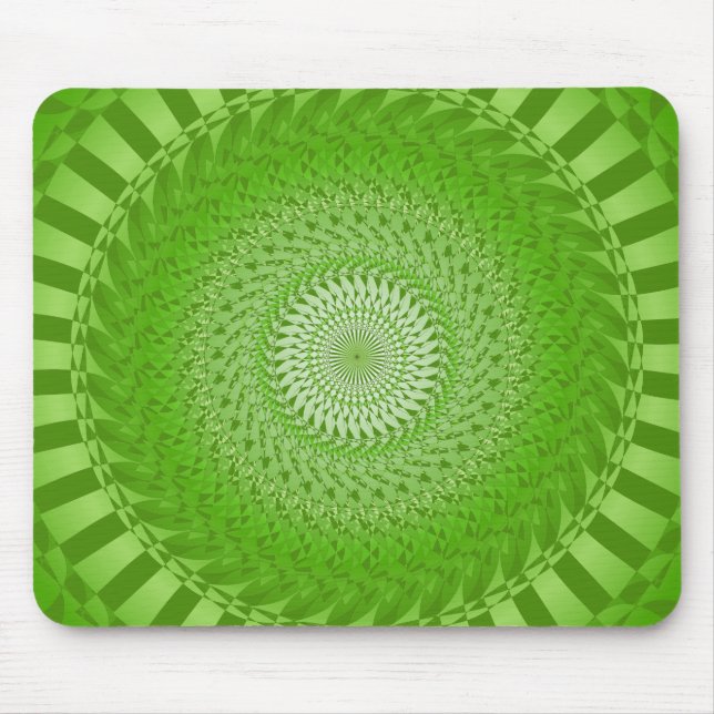 Mousepad Mandalá verde do Sol (Frente)