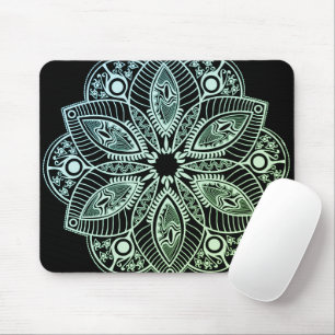 Mousepad Mandala Verde Tribal Exótica