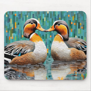 Mousepad Mandarin Duck Animal Art Decor