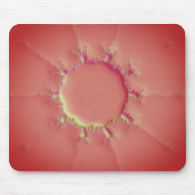 Mousepad Mandelbrot Fractal Laranja Manchado (Frente)