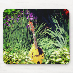 Mousepad Mandolin E Iris Flower Garden