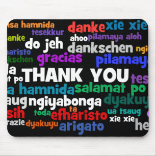 Mousepad Maneiras múltiplas de dizer o obrigado você em