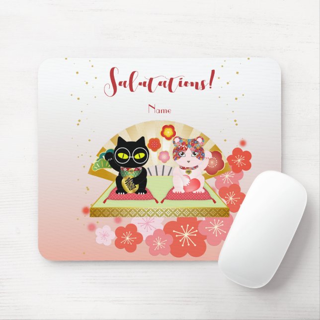 Mousepad Maneki Neko Lucky Poiluna (Com mouse)