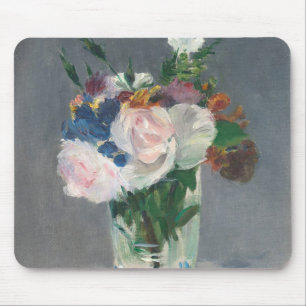 Mousepad Manet   floresce em um vaso de cristal, c.1882