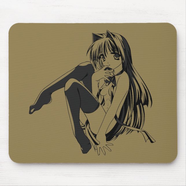 Mousepad Mangá, Gata Neko Garota Felina Kawaii Loli (Frente)