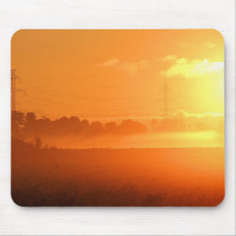 Mousepad Manhã, nascer do sol com nevoeiro