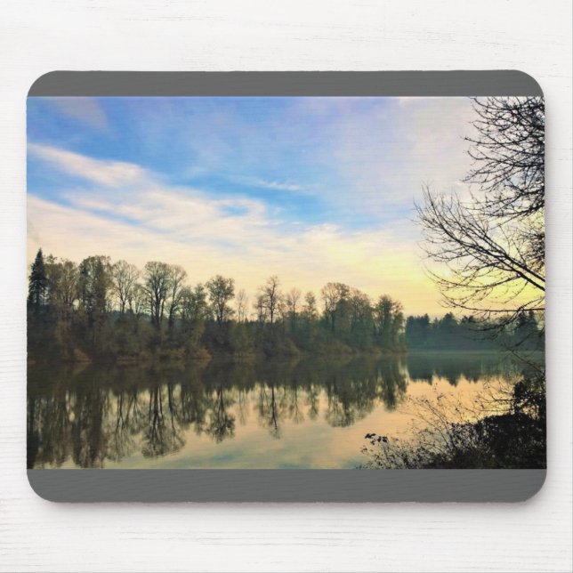 Mousepad Manhã no rio Willamette, OR (Frente)