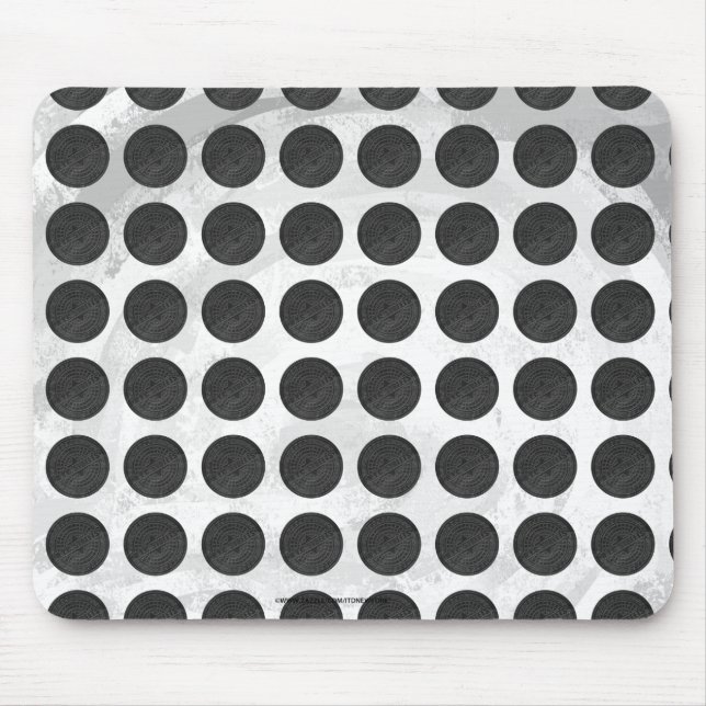 Mousepad Manhole Cobrir Black Marble (Frente)