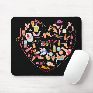 Mousepad Manicurist - Coração da Ferramenta do Técnico de N