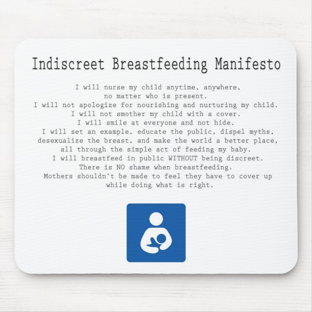 Mousepad Manifesto amamentando Indiscreet (Frente)