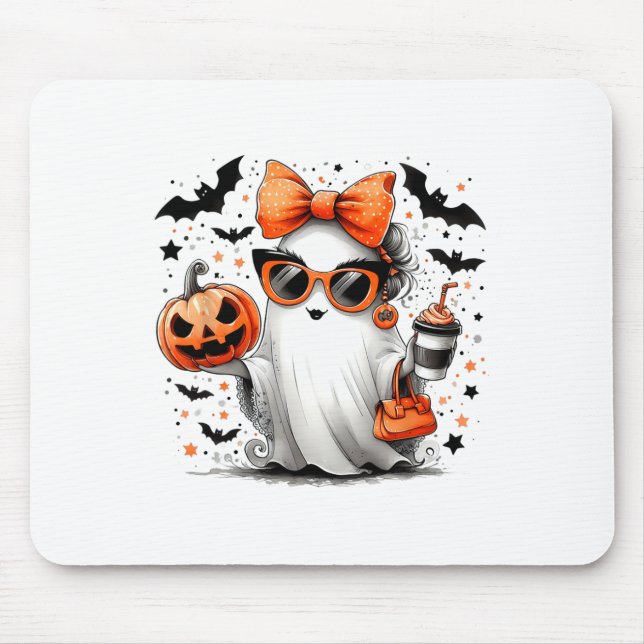 Mousepad Manípulo de Cartoons Ghost Halloween Diva Cute (Frente)