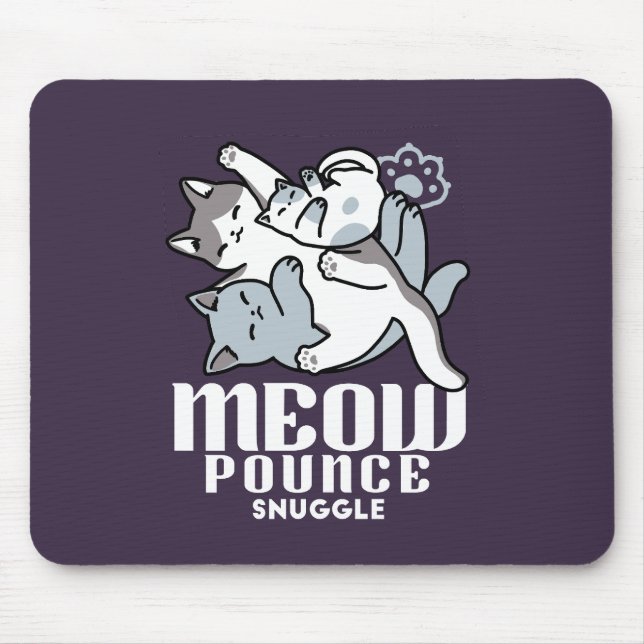 Mousepad Manípulo De Rato - Gatos De Dormir Em Cute (Frente)