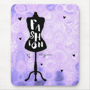 Mousepad Mannequin Stand Vintage Retro Purple FASHION Glam
