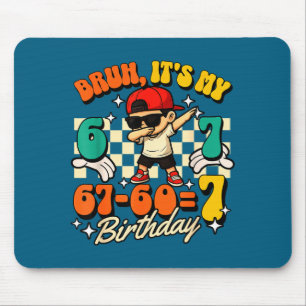 Mousepad Mano 67-60=7 festa de 7 anos de idade do menino fi