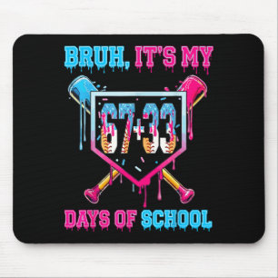 Mousepad Mano É Meu 67 33 Dia De Escola Beisebol Meninos Cr