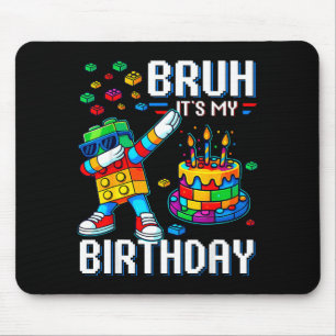 Mousepad Mano É Meu Aniversário Mestre Construtor Dabbing B