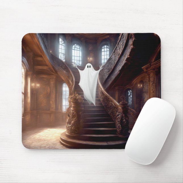 Mousepad Mansão Assombrada Com Escada (Com mouse)