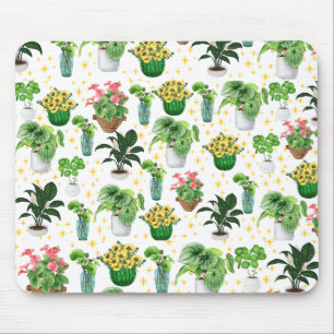 Mousepad Mantas de Plantas em Vasos Caprichosas