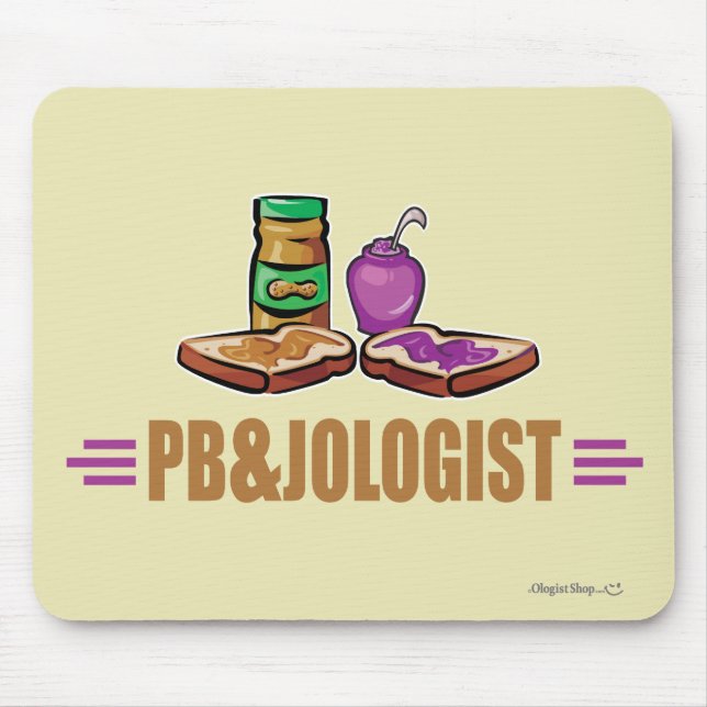Mousepad Manteiga de amendoim engraçada e gelatina (Frente)
