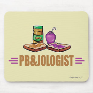 Mousepad Manteiga & geléia engraçadas de amendoim