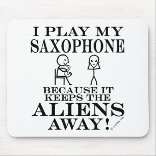 Mousepad Mantem o saxofone ausente dos aliens