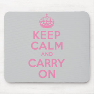 Mousepad Mantenha a calma e continue. Luz - rosa. O melhor