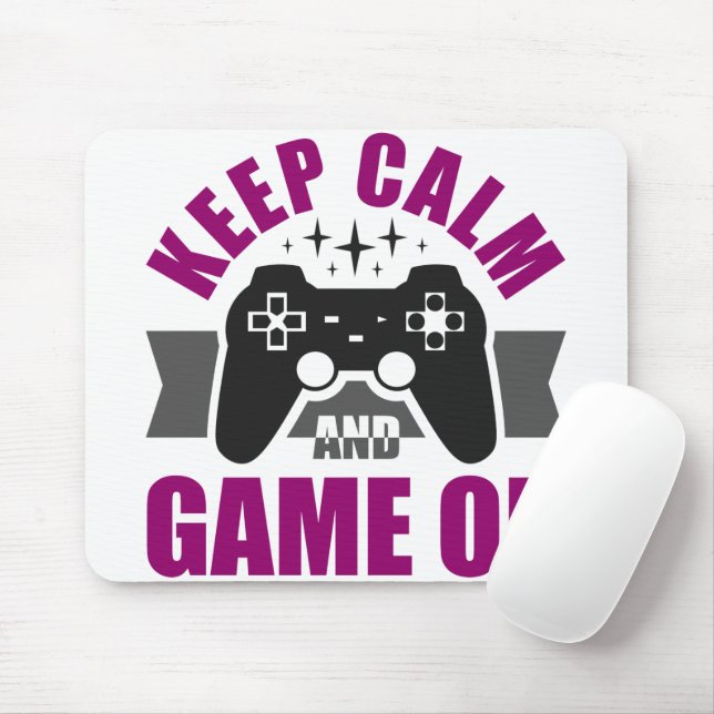 Mousepad Mantenha a calma e jogue games (Com mouse)