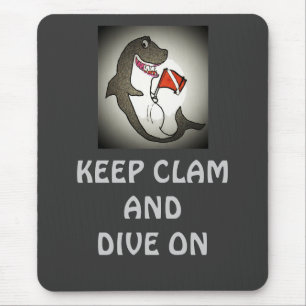 Mousepad Mantenha a calma e mergulhe sobre