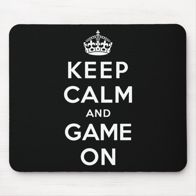 Mousepad Mantenha a calma e o jogo sobre (Frente)