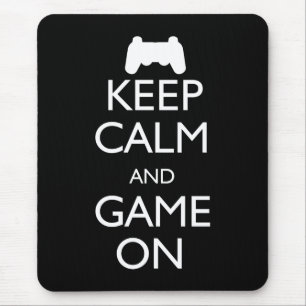 Mousepad Mantenha a calma e o jogo sobre