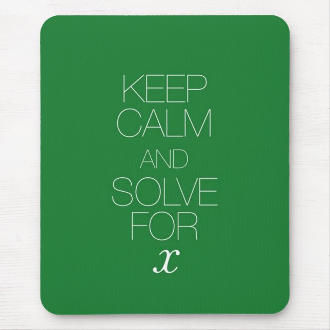 Mousepad Mantenha a calma e resolva-a para X (Frente)