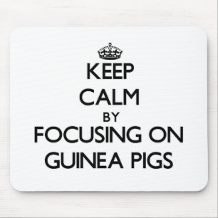 Mousepad Mantenha a calma focalizando em cobaias