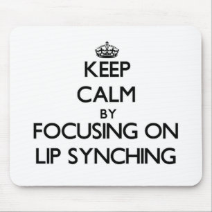 Mousepad Mantenha a calma focalizando no bordo Synching