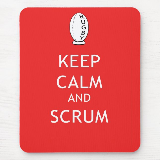 Mousepad Mantenha a calma & o scrum (Frente)