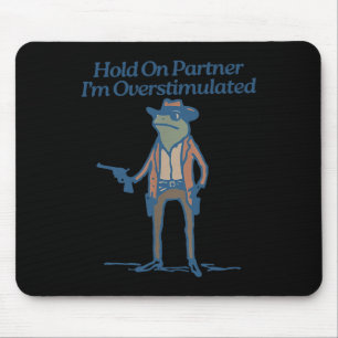 Mousepad Mantenha A Impressão De Sapo De Cowboy Com Oversti