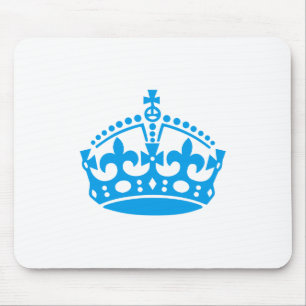 Mousepad Mantenha calma e azul coroa da vitória