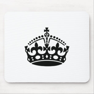 Mousepad Mantenha calma e negra coroa da vitória