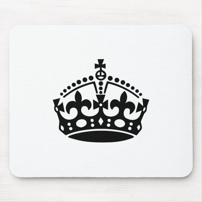 Mousepad Mantenha calma e negra coroa da vitória (Frente)