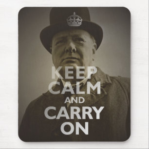 Mousepad Mantenha calmo & continue Winston Churchill