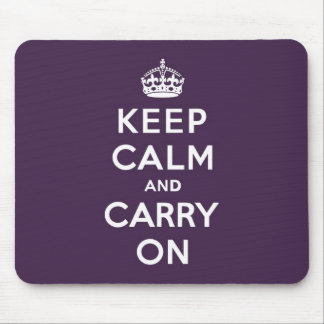 Mousepad Mantenha calmo e continue o roxo de Dioxazine