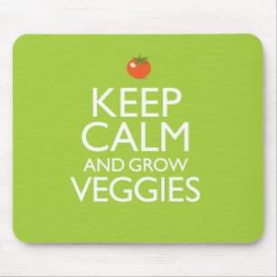 Mousepad Mantenha calmo e cresça vegetarianos