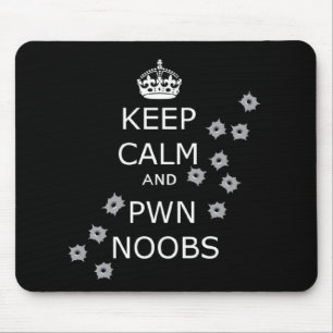 Mousepad mantenha o tapete do rato dos noobs da calma e do