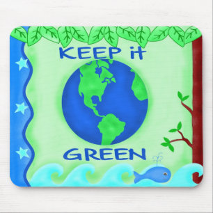Mousepad Mantenha-o tapete do rato verde