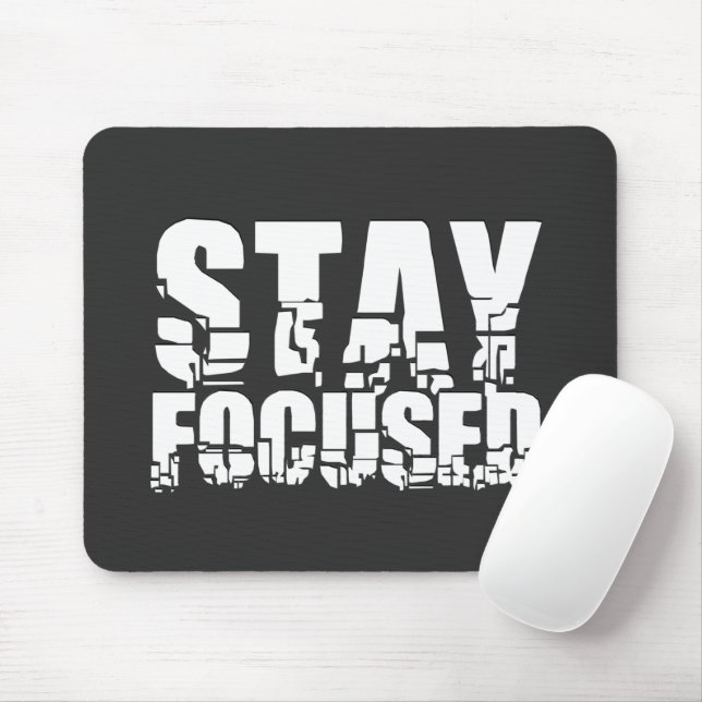 Mousepad Mantenha-se concentrado | Frase Motivacional com T (Com mouse)