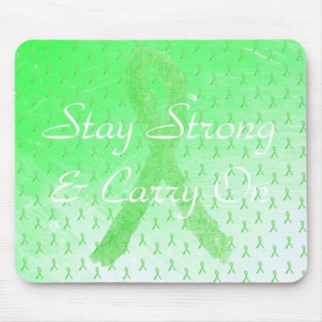 Mousepad Mantenha-se Forte e Continue a Doença de Lyme do R (Frente)