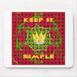 Mousepad Mantenha Simples: impressão Floral Vermelho De For