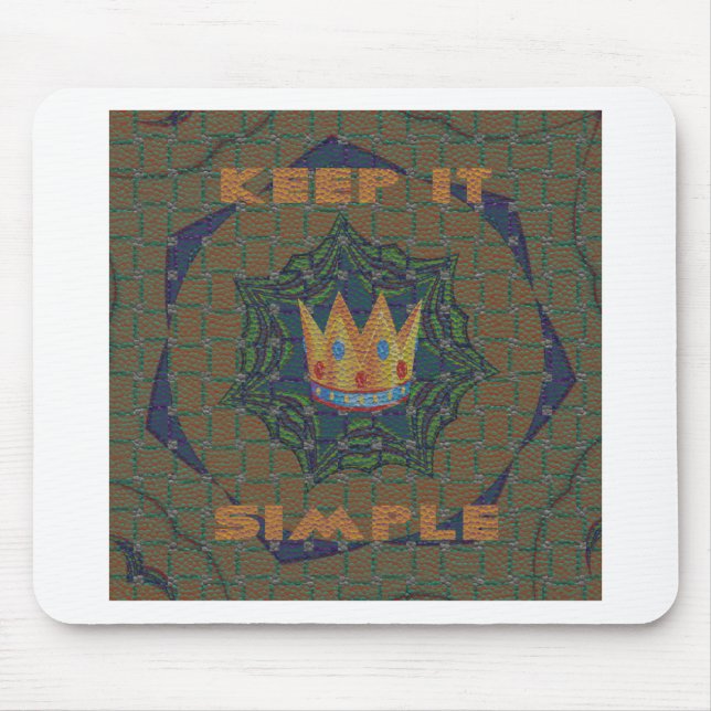 Mousepad Mantenha Simples: O Design de Padrão de Clareza Re (Frente)