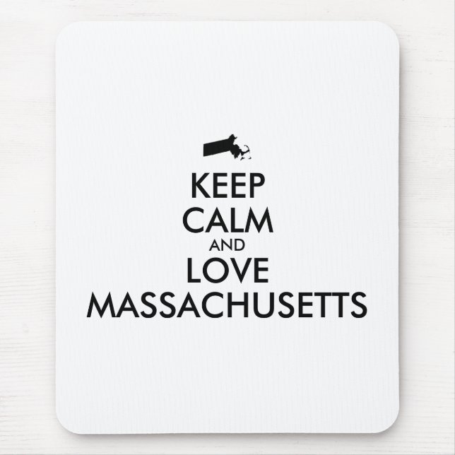 Mousepad MANTER CALMA E AMAR MASSACHUSETAS personalizáveis (Frente)