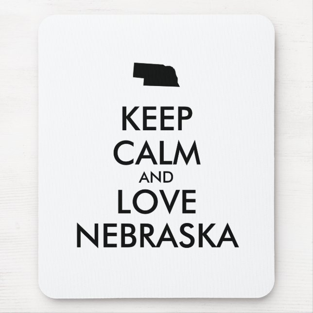 Mousepad MANTER CALMA E AMAR NEBRASKA personalizáveis (Frente)